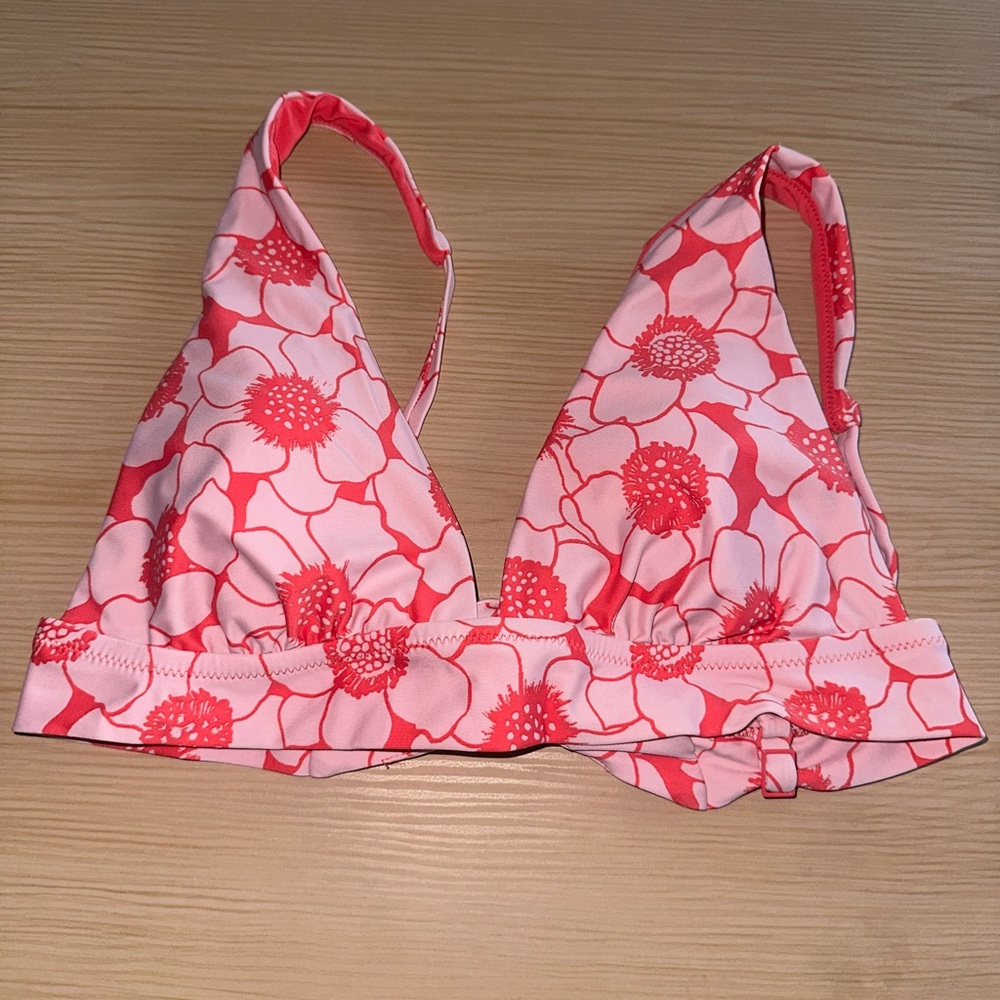 Aerie Pink Floral Bikini Top